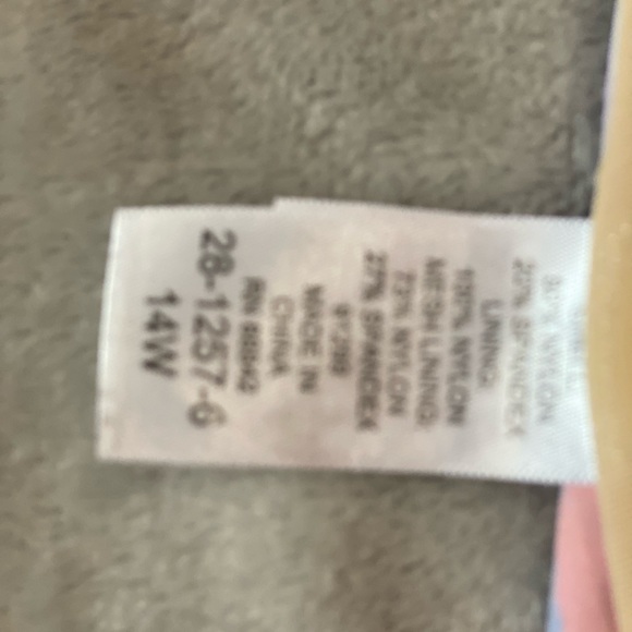 Roaman's 14W Tropical Faux-Wrap 1-Piece Swimsuit - Picture 7 of 8